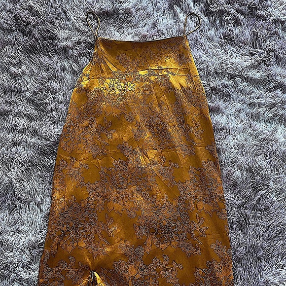 Halter Mini Silk Dress - Picture 2 of 4